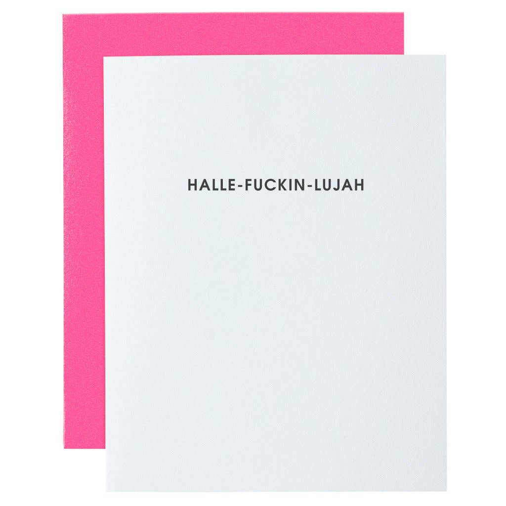 Halle-Fuckin'-Llujah Letterpress Card