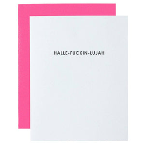 Halle-Fuckin'-Llujah Letterpress Card