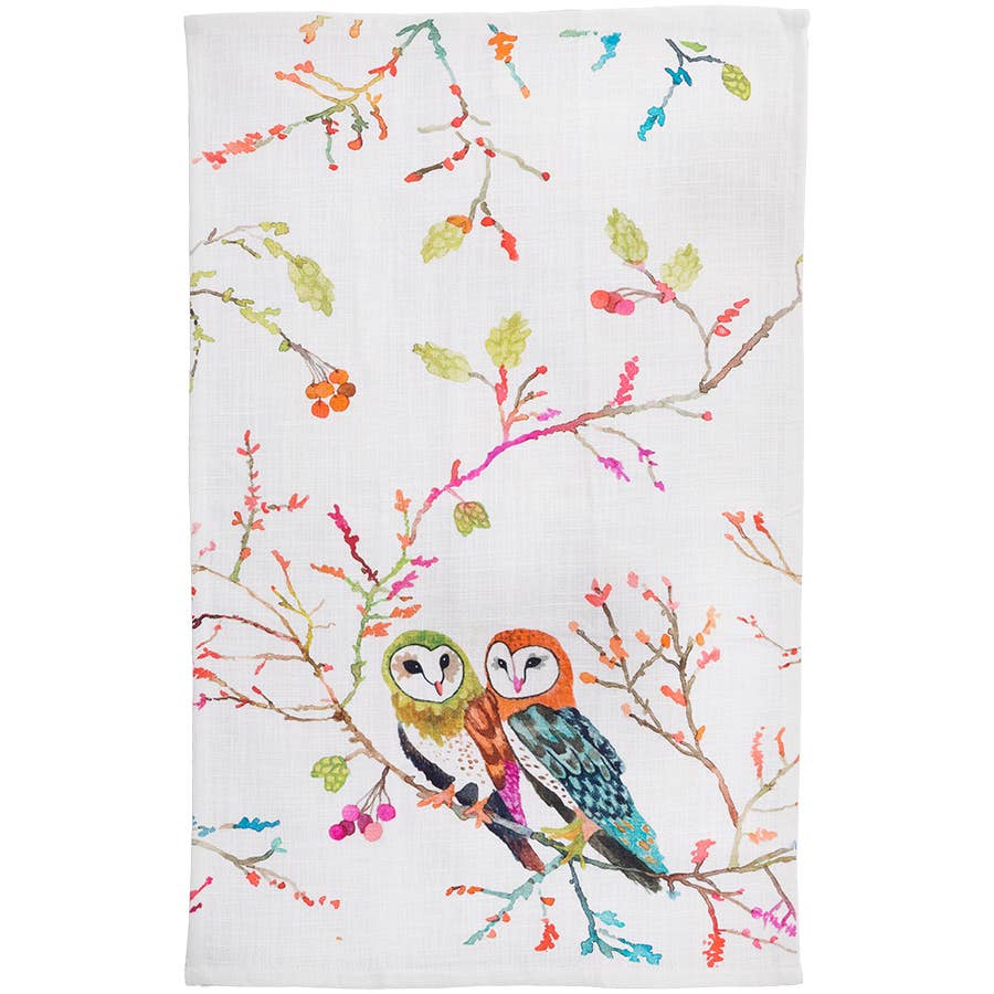 Barn Owls Tea Towel