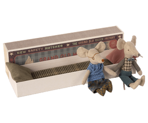 Grandma & Grandpa Mice In Matchbox