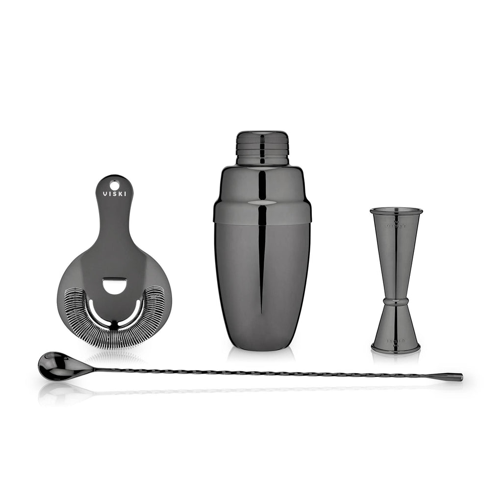 Mixologist Barware Gift Set, Gunmetal Black