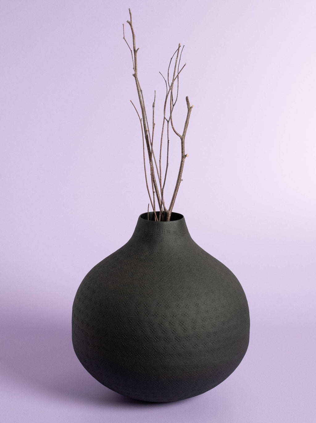 Textured Vase Large Round