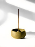 Concrete Incense Burner, Olive