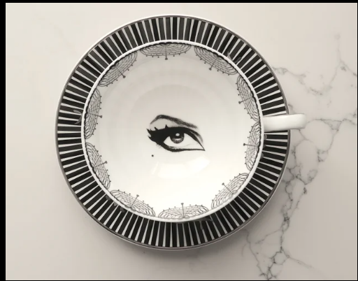 Elvira Silver Screen Teacup and Saucer