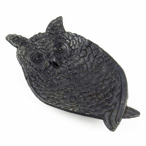 Pewter Owl Jewelry Tray, Black