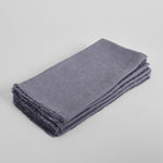 Fringed Linen Napkin: Dark Grey