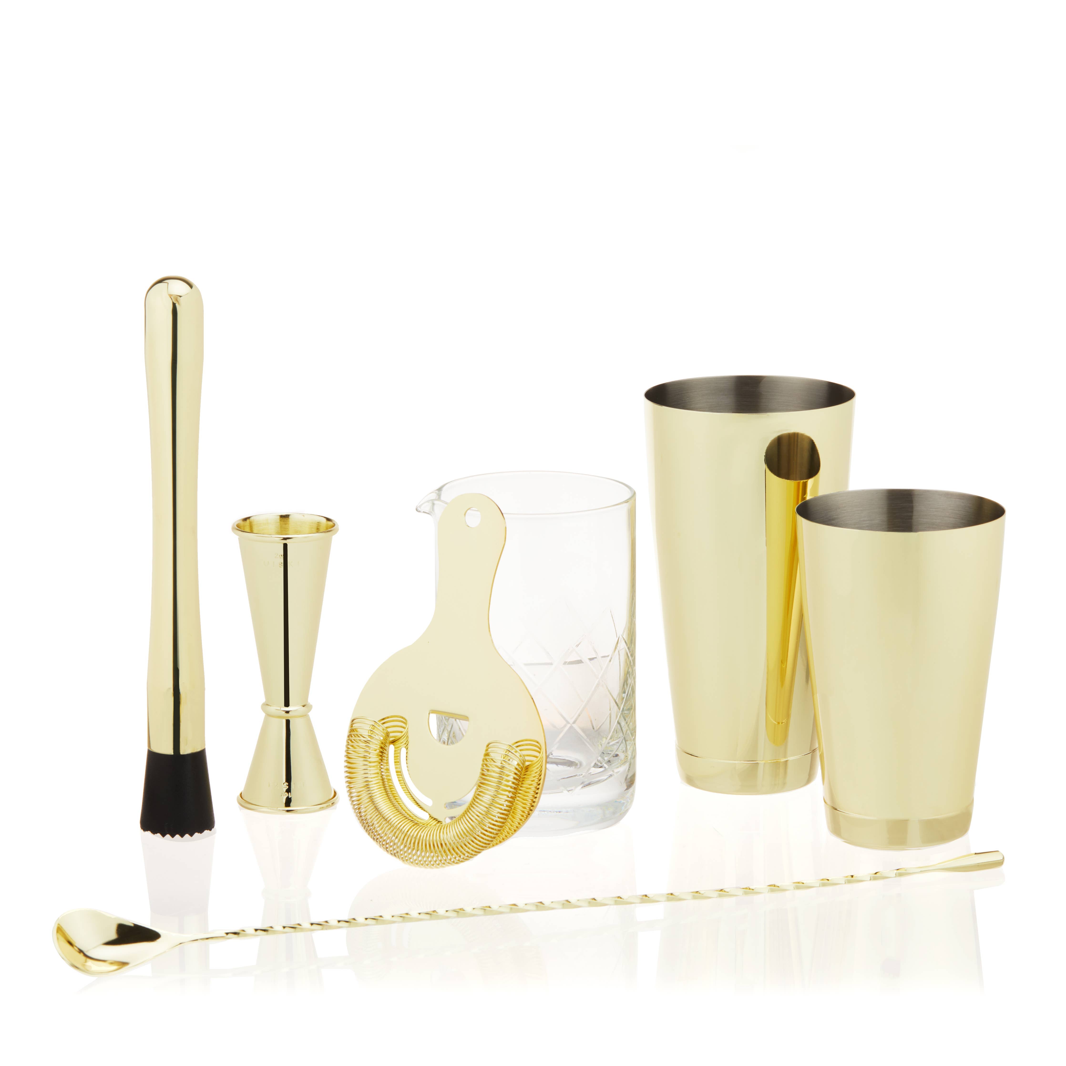 Gold 7- Piece Bar Essentials Set