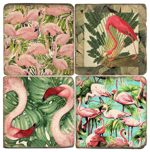 Flamingo And Frond Coaster