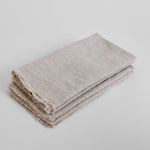 Fringed Linen Napkin: Natural Flax