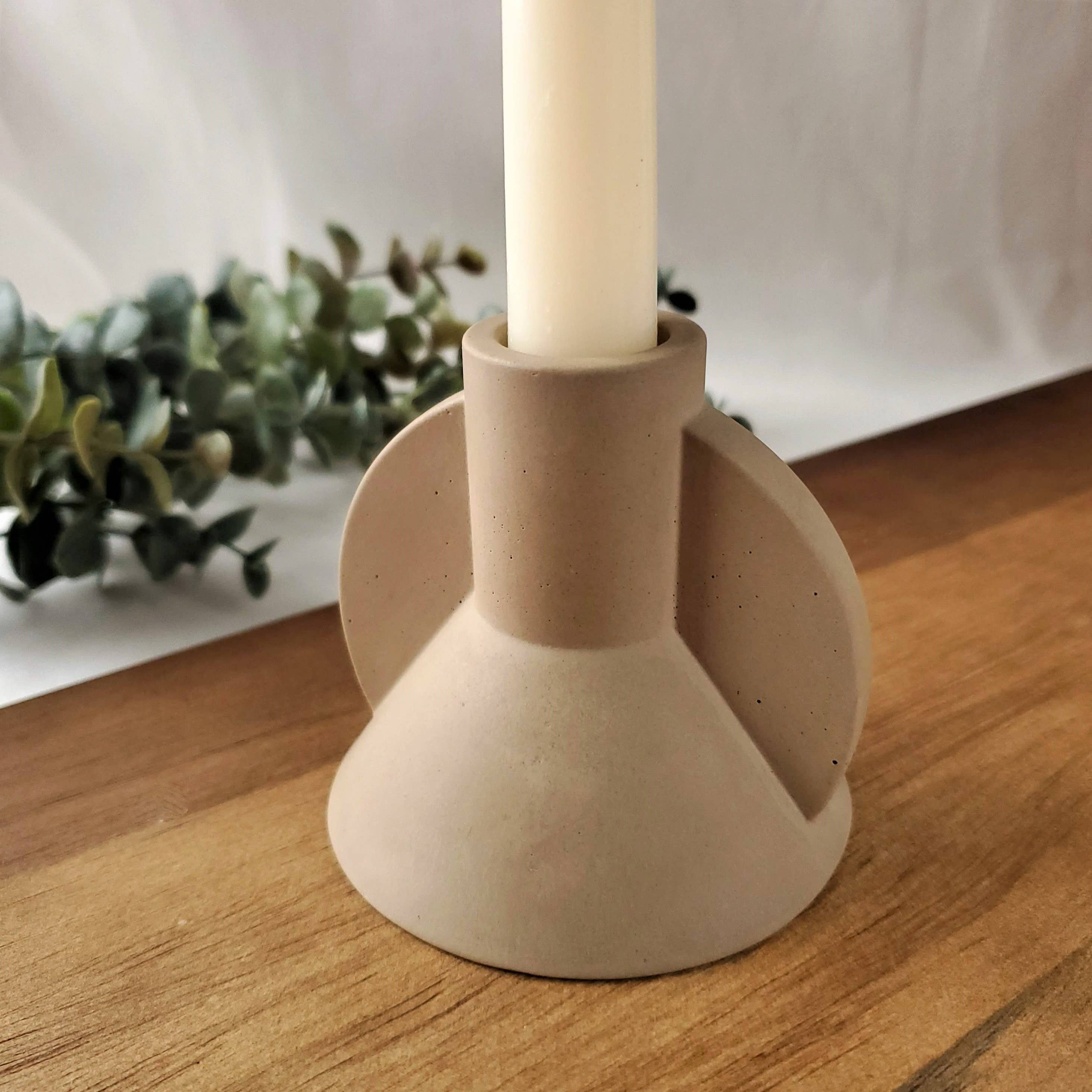 Sunset Taper Candle Holder, Sage