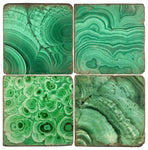 Malachite Tumbled Marble Coaster