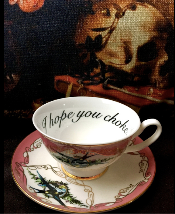 Choke Insult Teacup + Saucer