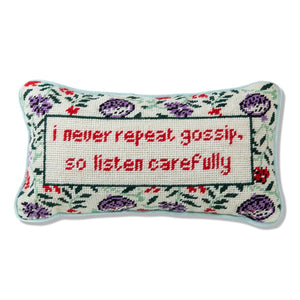 Gossip Needlepoint Pillow – Exit Nineteen
