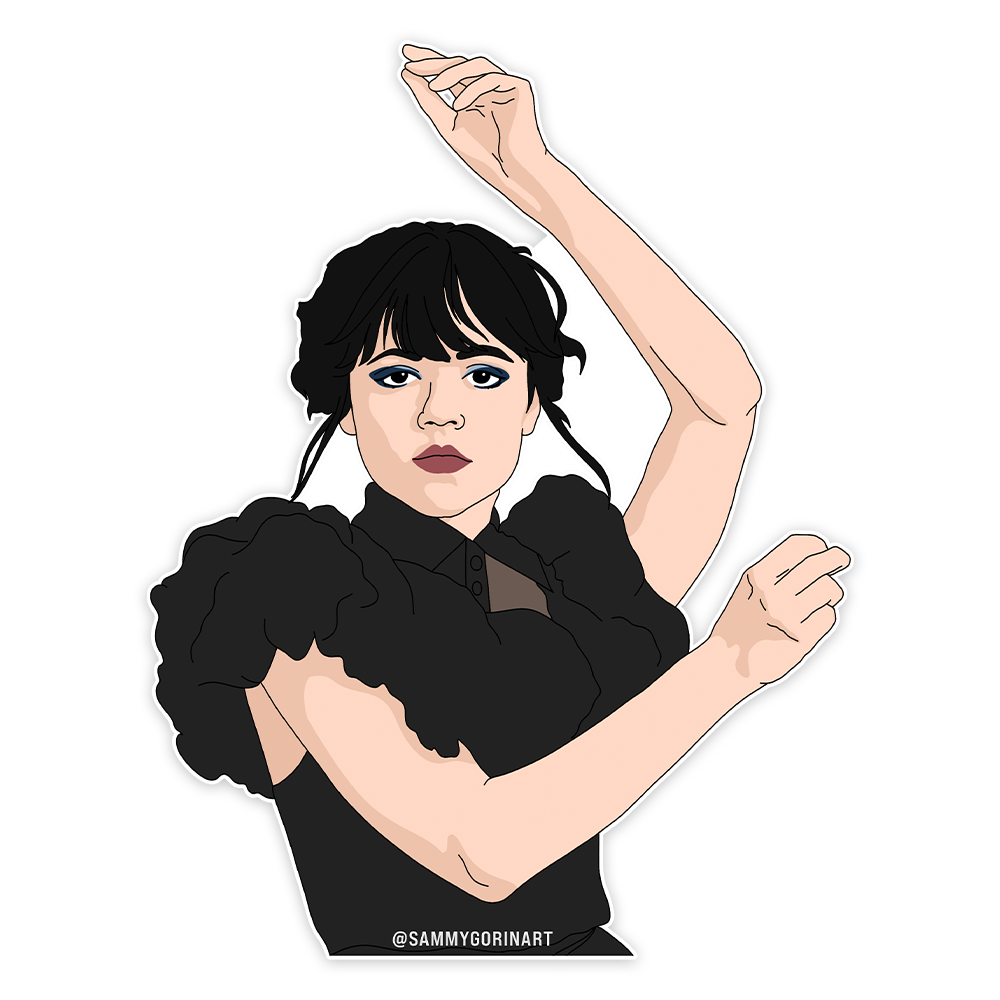 Wednesday Addams Dance Sticker