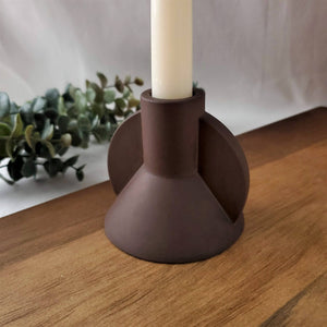 Sunset Taper Candle Holder, Eggplant