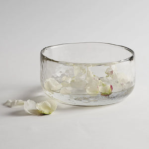 Hammered Glass Salad Bowl