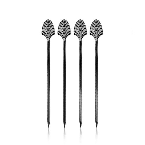 Art Deco Black Cocktail Pick Set