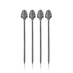 Art Deco Black Cocktail Pick Set