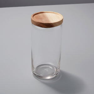 Glass Storage Jar, Acacia Lid