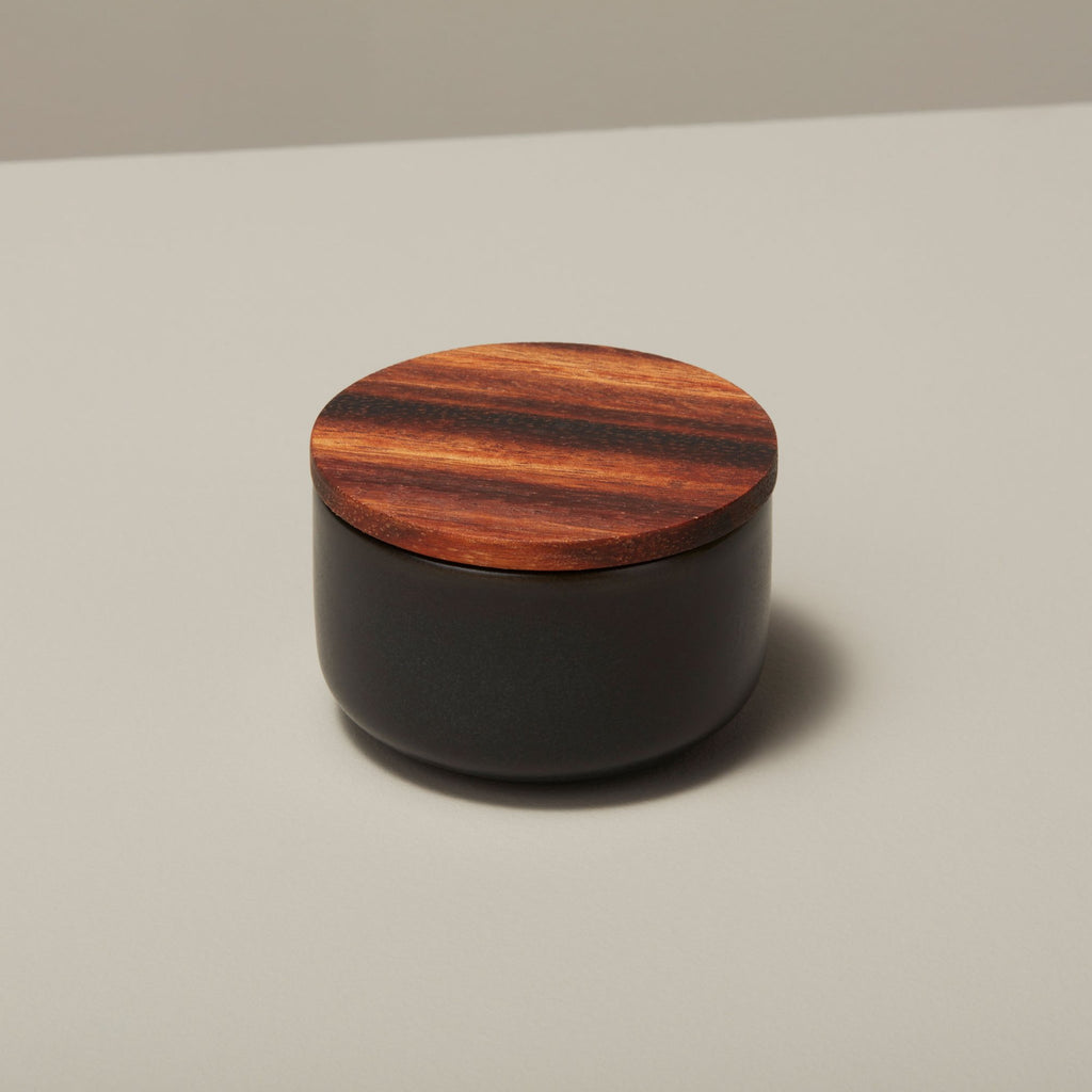 Brampton Stoneware Canister, Small Black