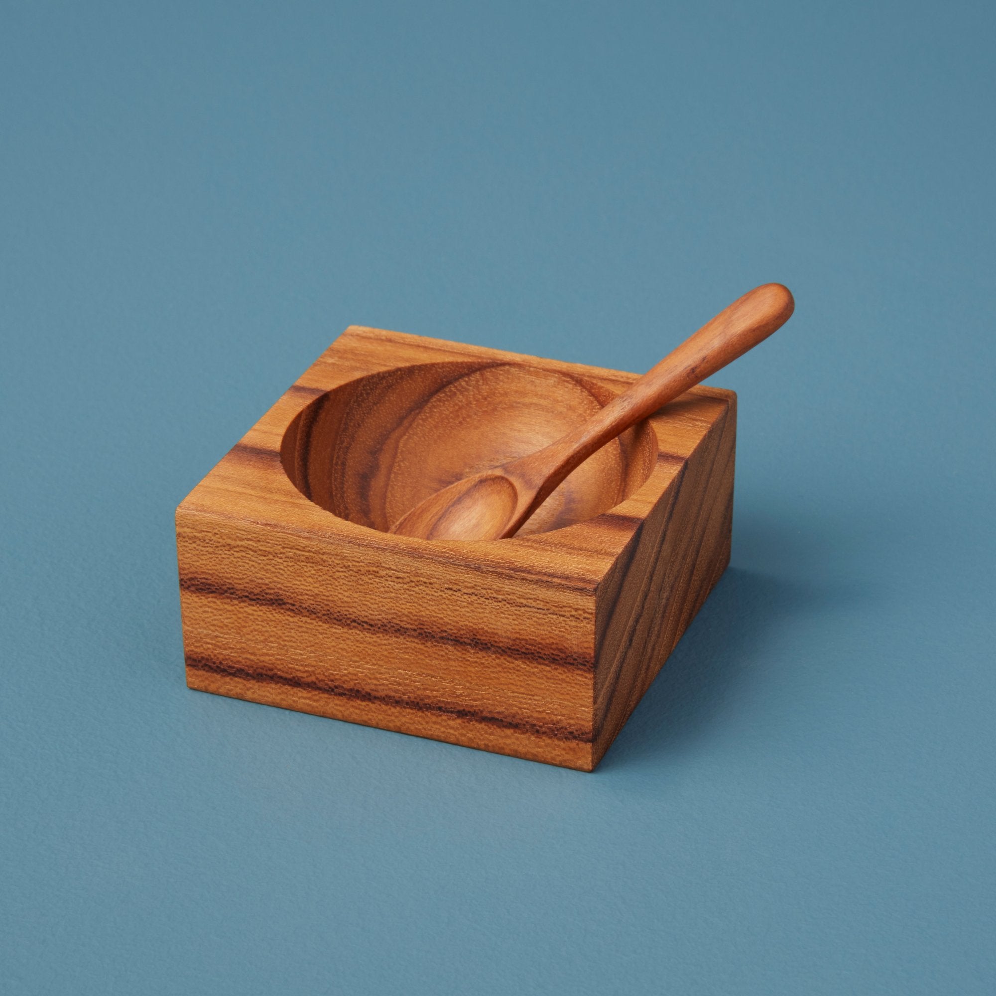 Teak Spice Cellar + Spoon