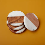 Pavia Marble + Wood Coaster
