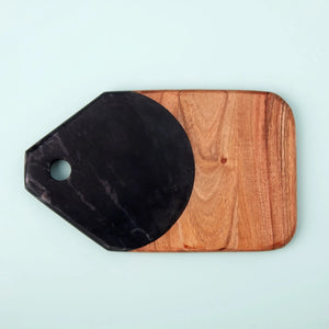 Black Marble + Acacia Serving Board, Small