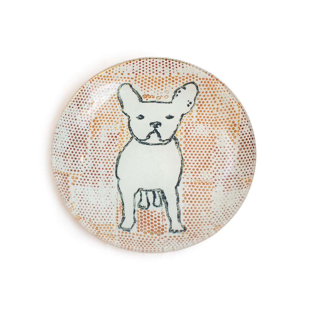 Frenchie Decoupage Plate