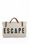 Escape Canvas Utility Bag, Beige Shoulder Strap