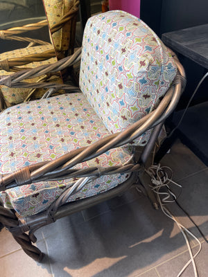 Donghia Cane Chairs, Set of Two