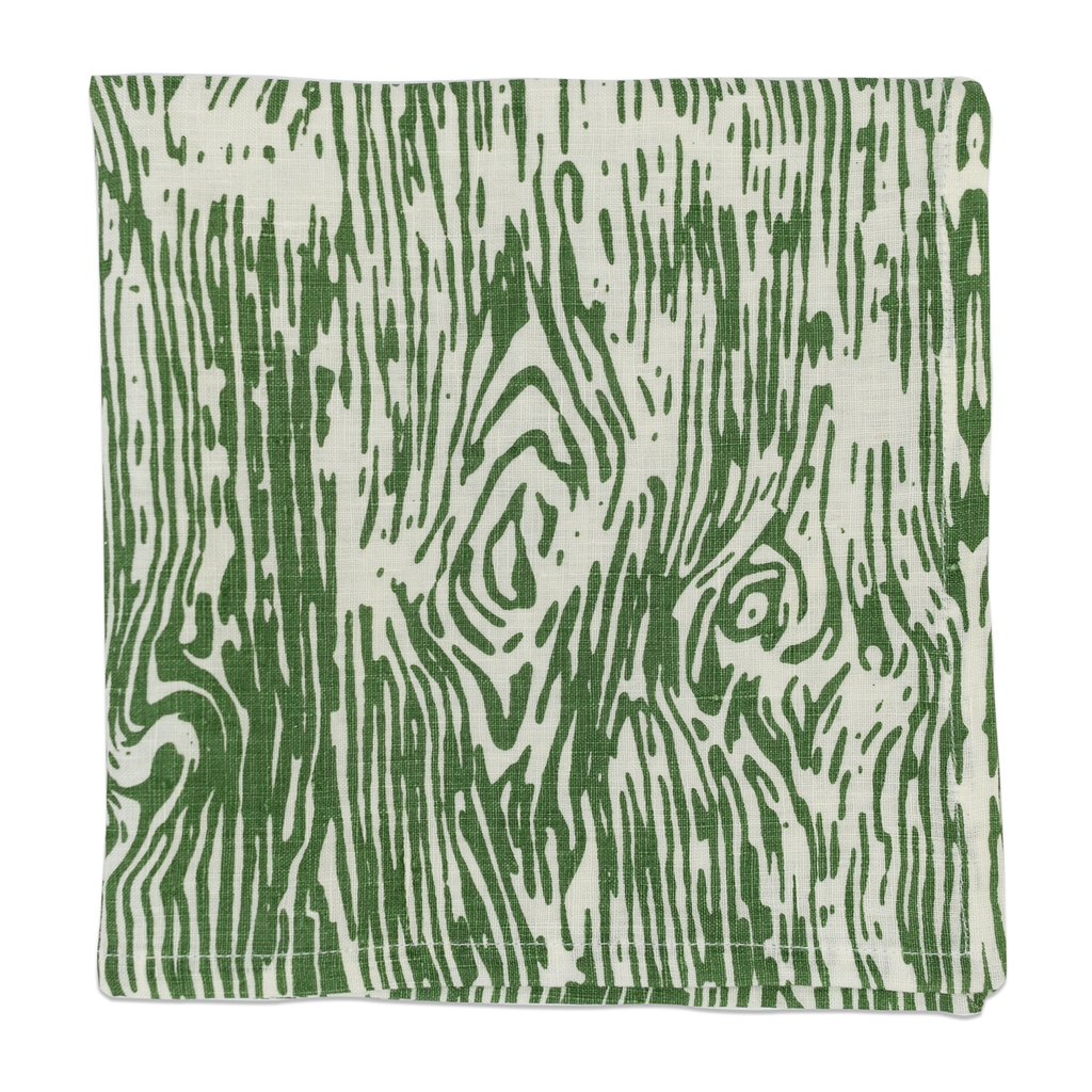 Faux Bois Napkin Set of Four, Fennel