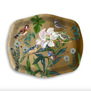 Birds Brown Party Tray