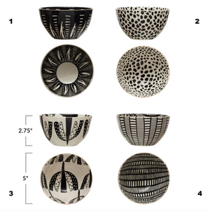 Patterned Stoneware Bowl