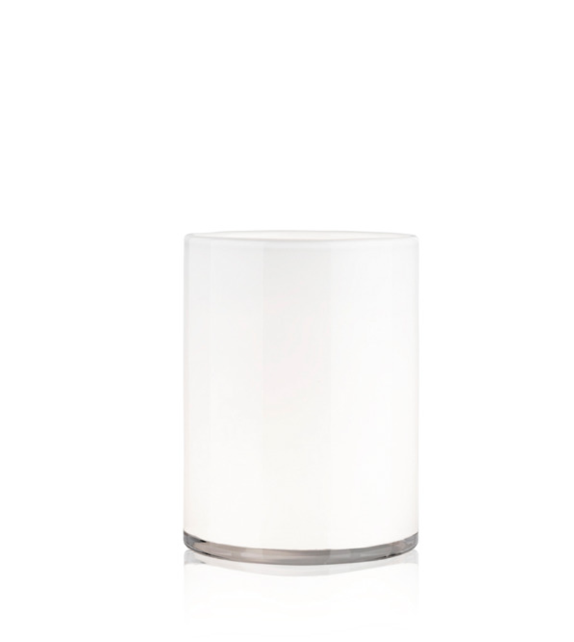 White Hurricane Lamp Medium