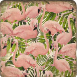 Flamingo And Frond Coaster
