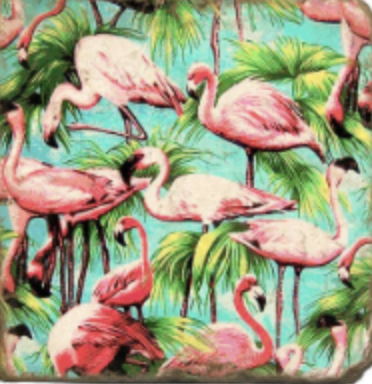 Flamingo And Frond Coaster