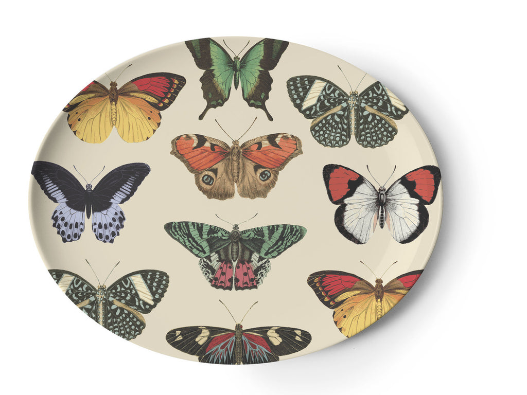 Metamorphosis Butterfly Oval Tray, Melamime