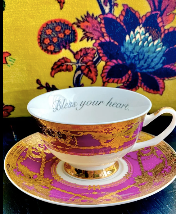 Bless Your Heart Teacup + Saucer