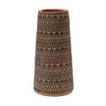 Debossed Terracotta Vase, Large