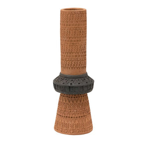 Debossed Terracotta Vase, Medium