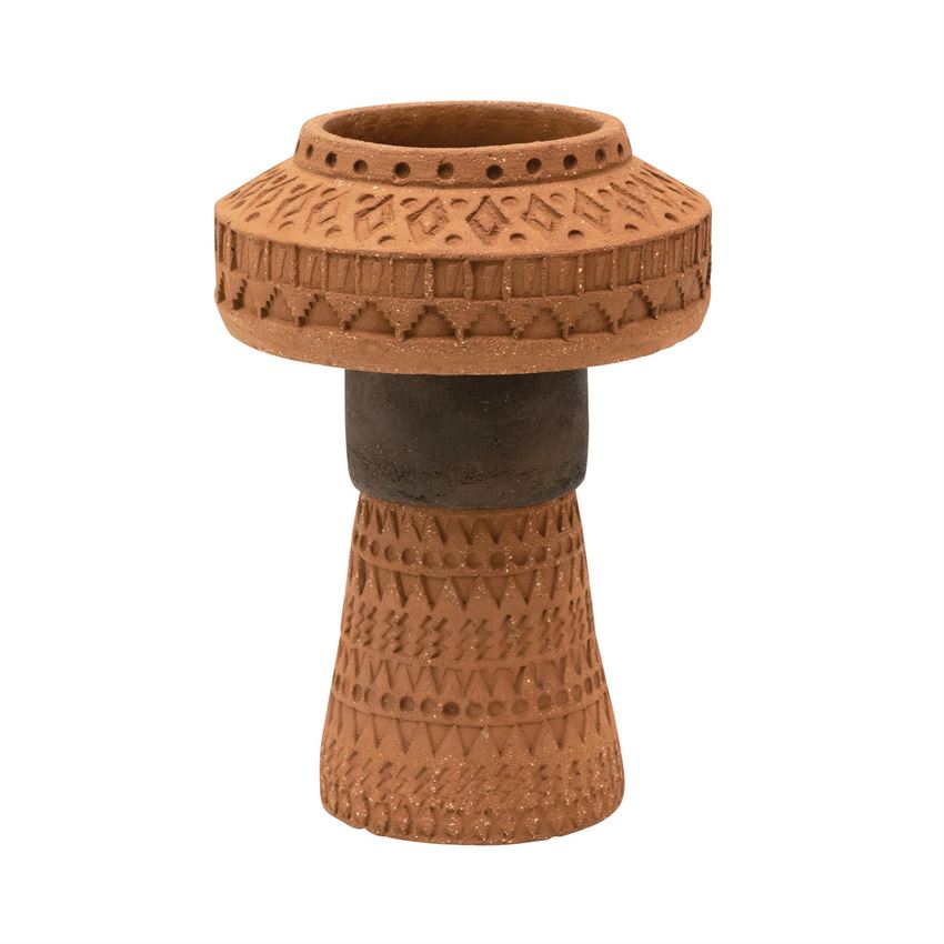 Debossed Terracotta Vase, Small