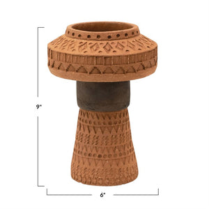 Debossed Terracotta Vase, Small
