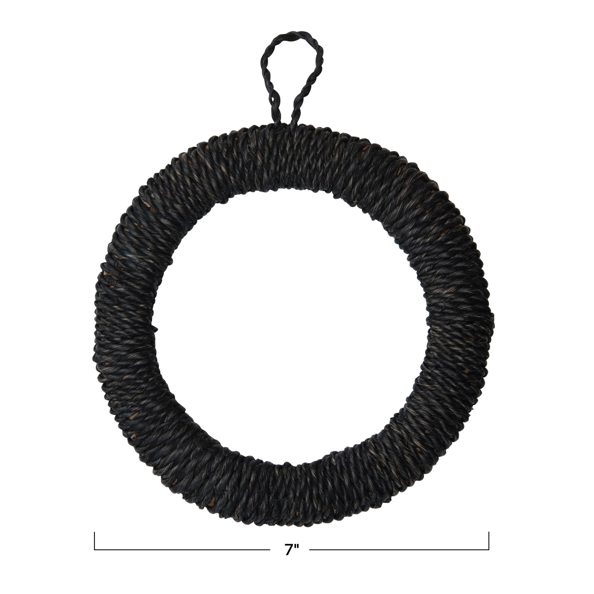 Black Hand-Woven Abaca Rope Trivet