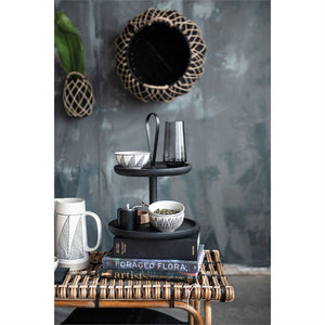 Mango Wood + Metal Tiered Tray