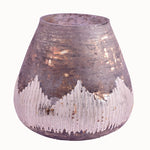 Rustic Etched Mercury Glass Votive, Large