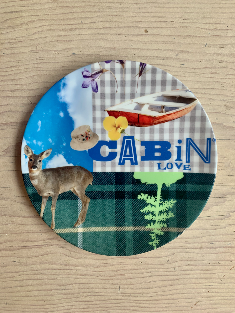 Deer Boating Bone China Plate