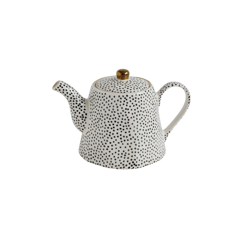 Dotted Stoneware Teapot