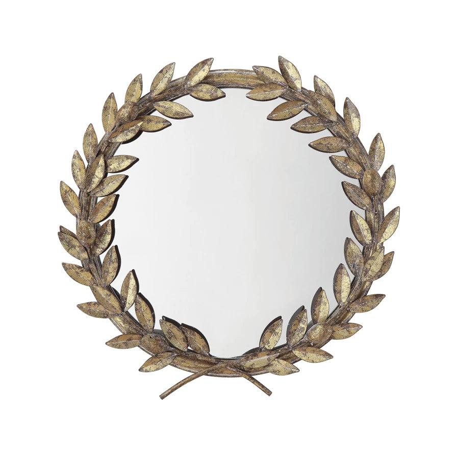 Metal Laurel Wreath Mirror
