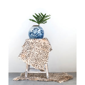 Leopard Print Goat Fur Rug