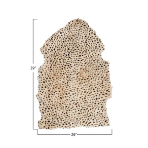 Leopard Print Goat Fur Rug